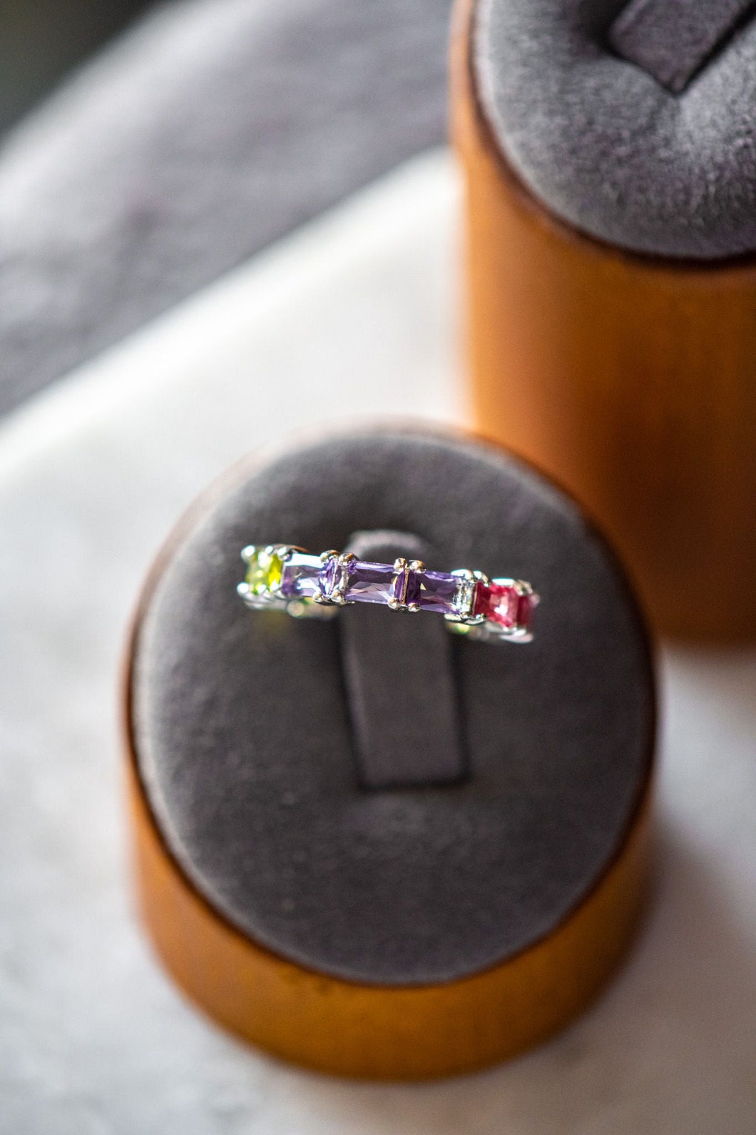 Sadie Multicolor Sterling Silver Ring Band