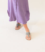 Load image into Gallery viewer, Amare Beaded Sandals in Silver
