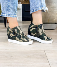 Load image into Gallery viewer, Ari Sneaker Wedge in Camo
