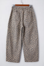 Load image into Gallery viewer, Leopard Print Wide Leg Jeans
