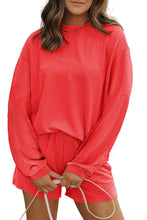 Load image into Gallery viewer, Corded Long Sleeve Top and Shorts Set
