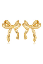 Load image into Gallery viewer, Gold Bow Stud Earrings
