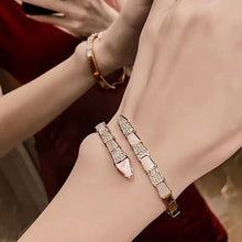 Load image into Gallery viewer, Serpent Snake Coil Bangle Bracelet
