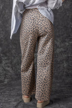 Load image into Gallery viewer, Leopard Print Wide Leg Jeans
