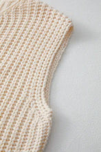 Load image into Gallery viewer, White Knit Side Pockets Sweater Vest

