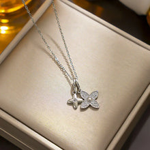 Load image into Gallery viewer, Cali Double Flower Gold Necklace
