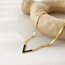 Load image into Gallery viewer, Cami "V" Gold Necklace
