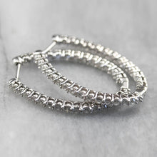 Load image into Gallery viewer, Daisy Oval Micro Paved CZ Earrings
