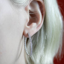 Load image into Gallery viewer, Daisy Oval Micro Paved CZ Earrings
