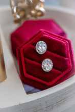 Load image into Gallery viewer, Owen - Oval Cut Sterling Silver Stud Earring

