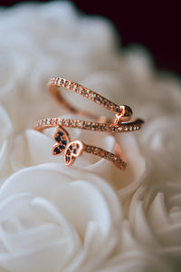 Avis Butterfly Rose Gold Twist Ring