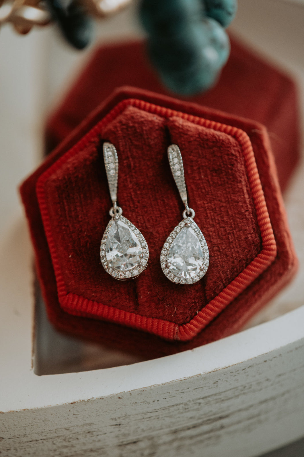 Tia Pear-Shaped Drop Hook Earring