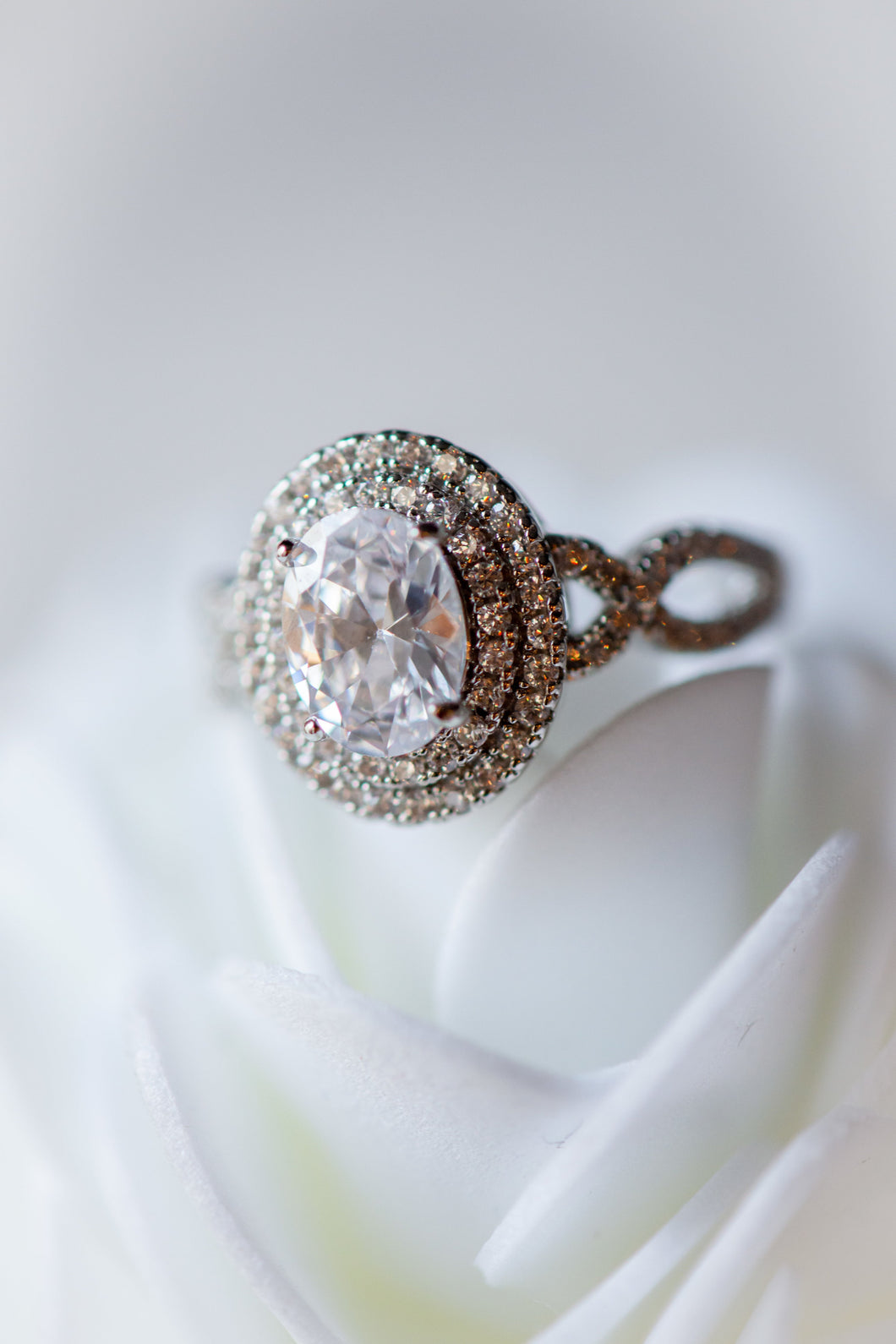 Jules Oval Cut Sterling Silver Ring