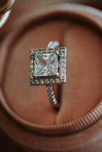 Load image into Gallery viewer, Tana Princess Cut Sterling Silver Ring
