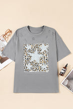 Load image into Gallery viewer, Leopard Stars Distressed Tee
