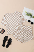 Load image into Gallery viewer, Tan Checkered Skort Set
