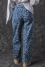 Load image into Gallery viewer, Leopard Print Drawstring Pocketed Wide Leg Jeans
