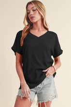 Load image into Gallery viewer, Crinkled V Neck Tee
