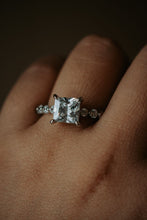 Load image into Gallery viewer, Tory Princess Cut Silver Ring
