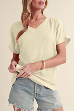 Load image into Gallery viewer, Crinkled V Neck Tee
