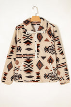Load image into Gallery viewer, Geometric Half Zip Plush Sweatshirt
