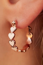Load image into Gallery viewer, Heart Hoop Earrings
