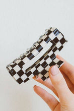 Load image into Gallery viewer, Black Checkered Hair Claw
