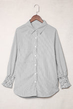 Load image into Gallery viewer, Black Striped Casual Blouse
