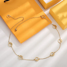 Load image into Gallery viewer, Fara "F" Gold Necklace
