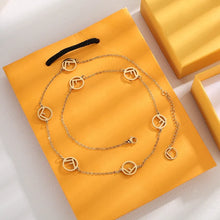 Load image into Gallery viewer, Fara "F" Gold Necklace
