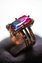 Load image into Gallery viewer, Demi Watermelon Crystal Rose Gold Ring
