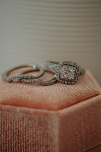 Faye Round Cut 3PC Silver Ring