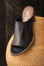 Load image into Gallery viewer, Hallie Heeled Genuine Leather Sandal in Black by Naughty Monkey 
