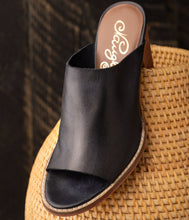 Load image into Gallery viewer, Hallie Heeled Genuine Leather Sandal in Black by Naughty Monkey 
