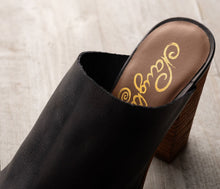 Load image into Gallery viewer, Hallie Heeled Genuine Leather Sandal in Black by Naughty Monkey 
