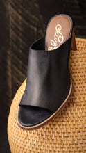 Load image into Gallery viewer, Hallie Heeled Genuine Leather Sandal in Black by Naughty Monkey 
