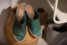Load image into Gallery viewer, Hallie Heeled Genuine Leather Sandal in Teal by Naughty Monkey
