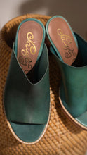 Load image into Gallery viewer, Hallie Heeled Genuine Leather Sandal in Teal by Naughty Monkey
