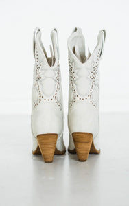 Houston Western Boots in White - Rural Haze