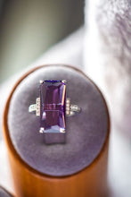 Load image into Gallery viewer, Isla Emerald Cut Amethyst Sterling Silver Ring
