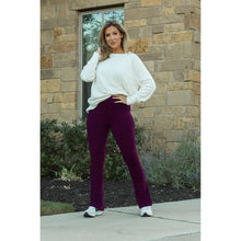 Load image into Gallery viewer, Ready to Ship | The Reese  Purple Flare Leggings -  Luxe Leggings by Julia Rose®
