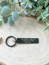 Load image into Gallery viewer, Drive Safe Black Keychain
