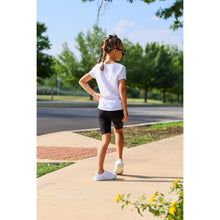 Load image into Gallery viewer, Julia Rose kids luxe leggings capris and biker shorts, Kids wearing Julia Rose luxe leggings
