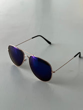Load image into Gallery viewer, Ava Aviators "Dark Blue Gold"
