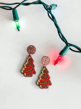 Load image into Gallery viewer, &quot;Christmas Tree Brown&quot; Dangle Earrings
