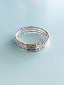 Glam Out Rhinestone Bracelet "Silver"
