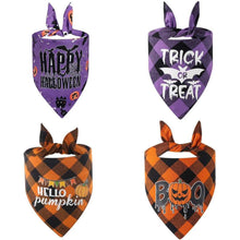 Load image into Gallery viewer, Julia Rose Halloween dog triangle collar scarf, Halloween dog bandana triangle style
