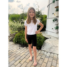 Load image into Gallery viewer, Julia Rose kids luxe leggings capris and biker shorts, Kids wearing Julia Rose luxe leggings
