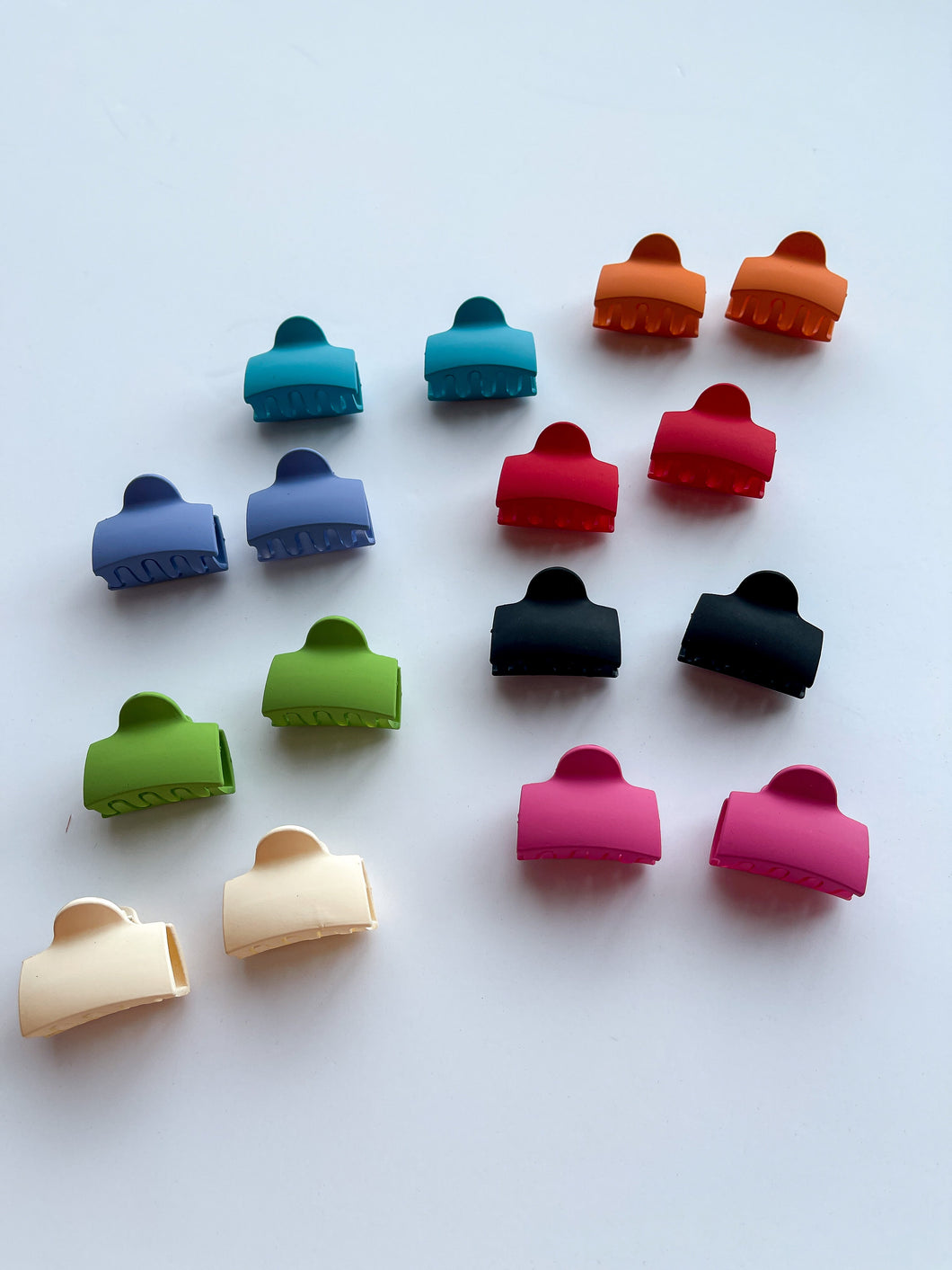 Matte Block Claw Clips | Various Colors | 2 Pack