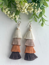 Load image into Gallery viewer, Free Fall Tassel Earrings "Browns"
